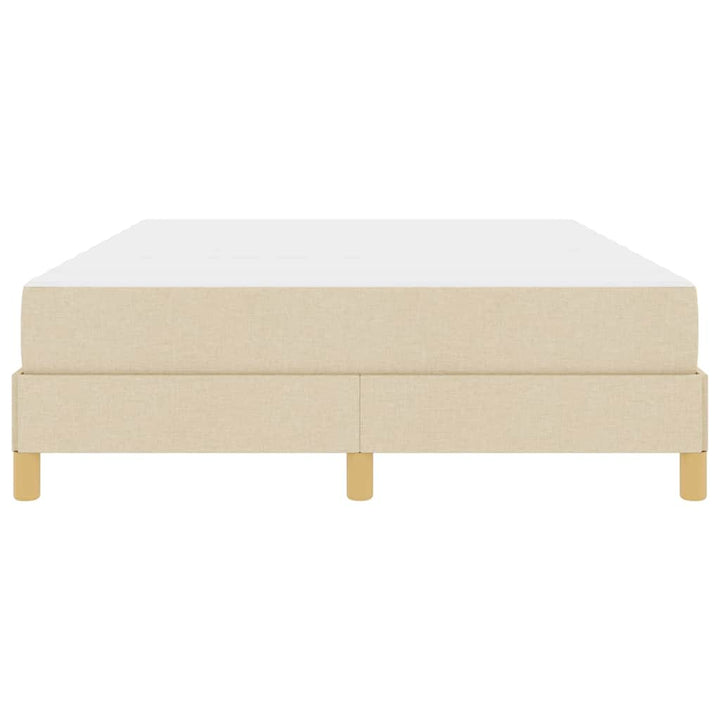 Box spring seng Creme og Brun 140 x 200 cm