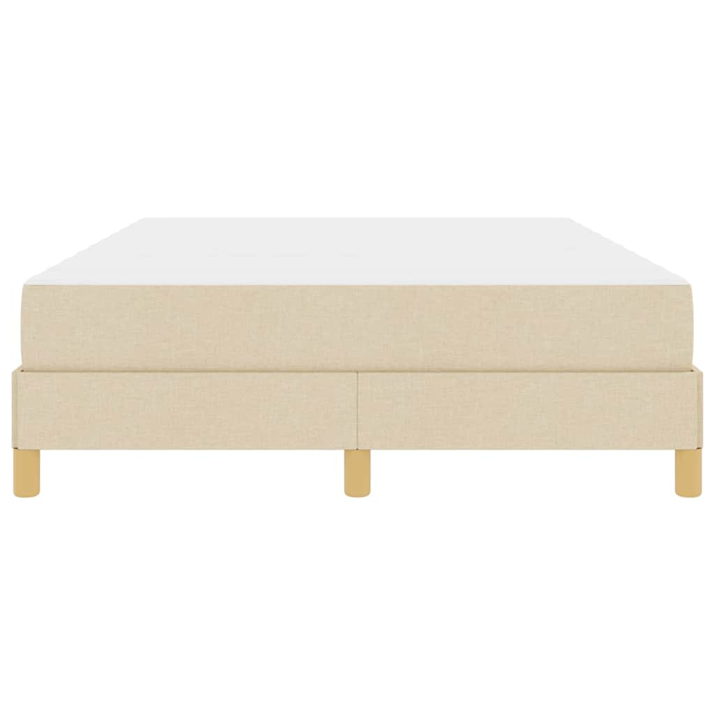 Box spring seng Creme og Brun 140 x 200 cm