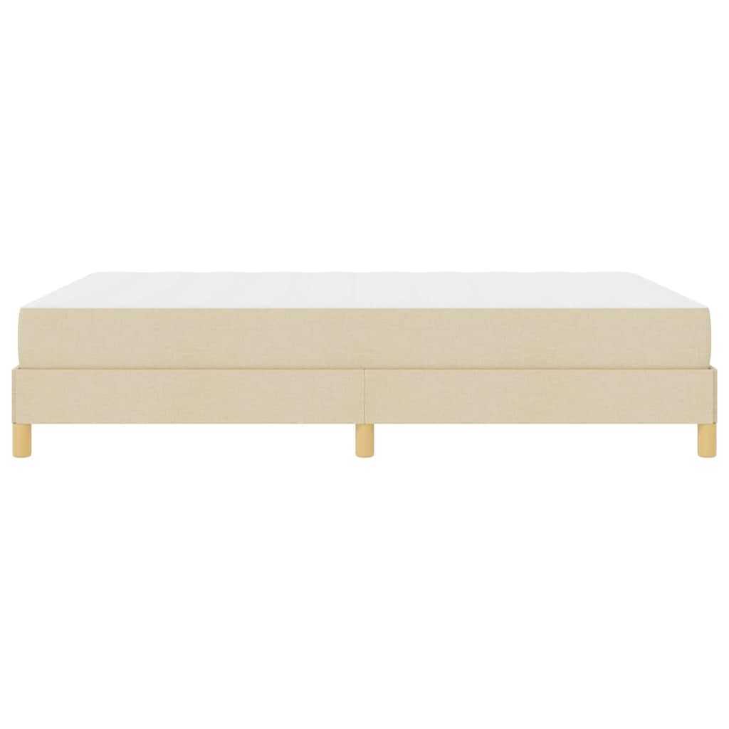 Box spring seng Creme og Brun 140 x 200 cm