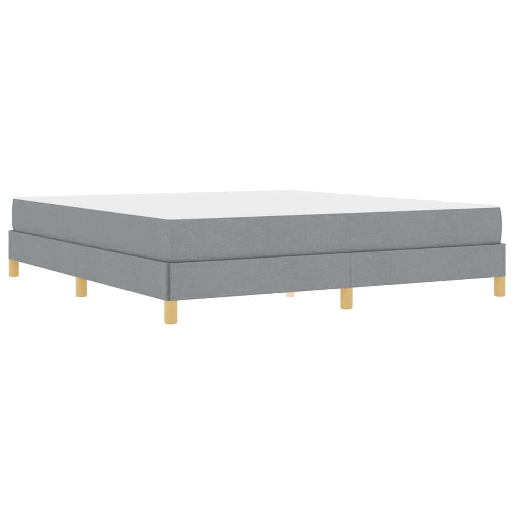 Box spring seng Lysegrå og Brun 180 x 200 cm