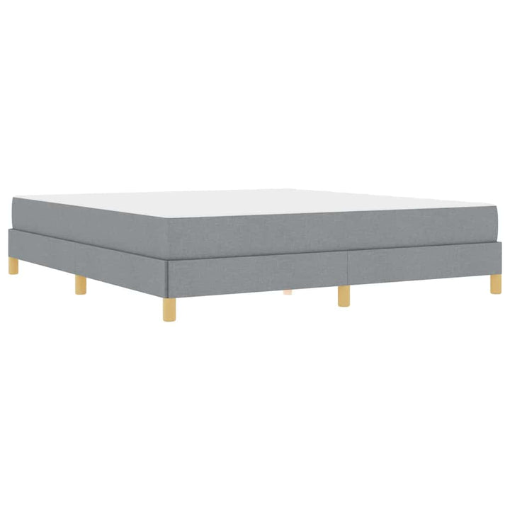 Box spring seng Lysegrå og Brun 180 x 200 cm
