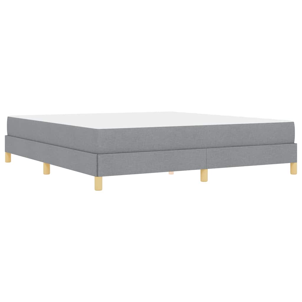 Box spring seng Lysegrå og Brun 180 x 200 cm