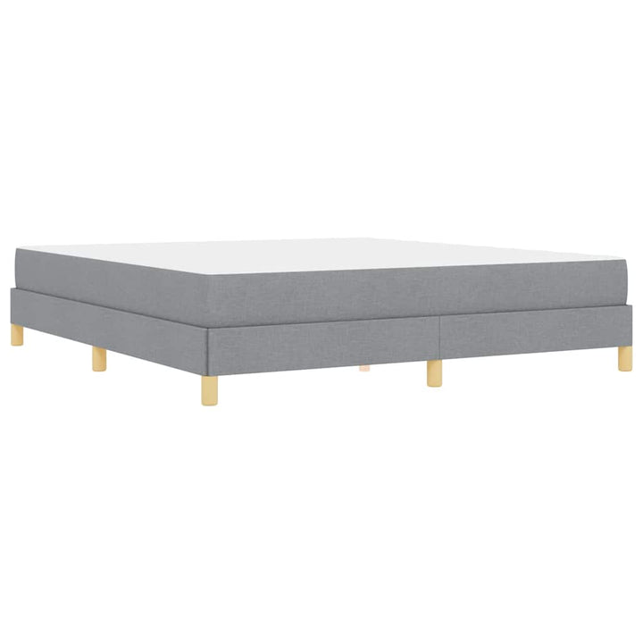 Box spring seng Lysegrå og Brun 180 x 200 cm