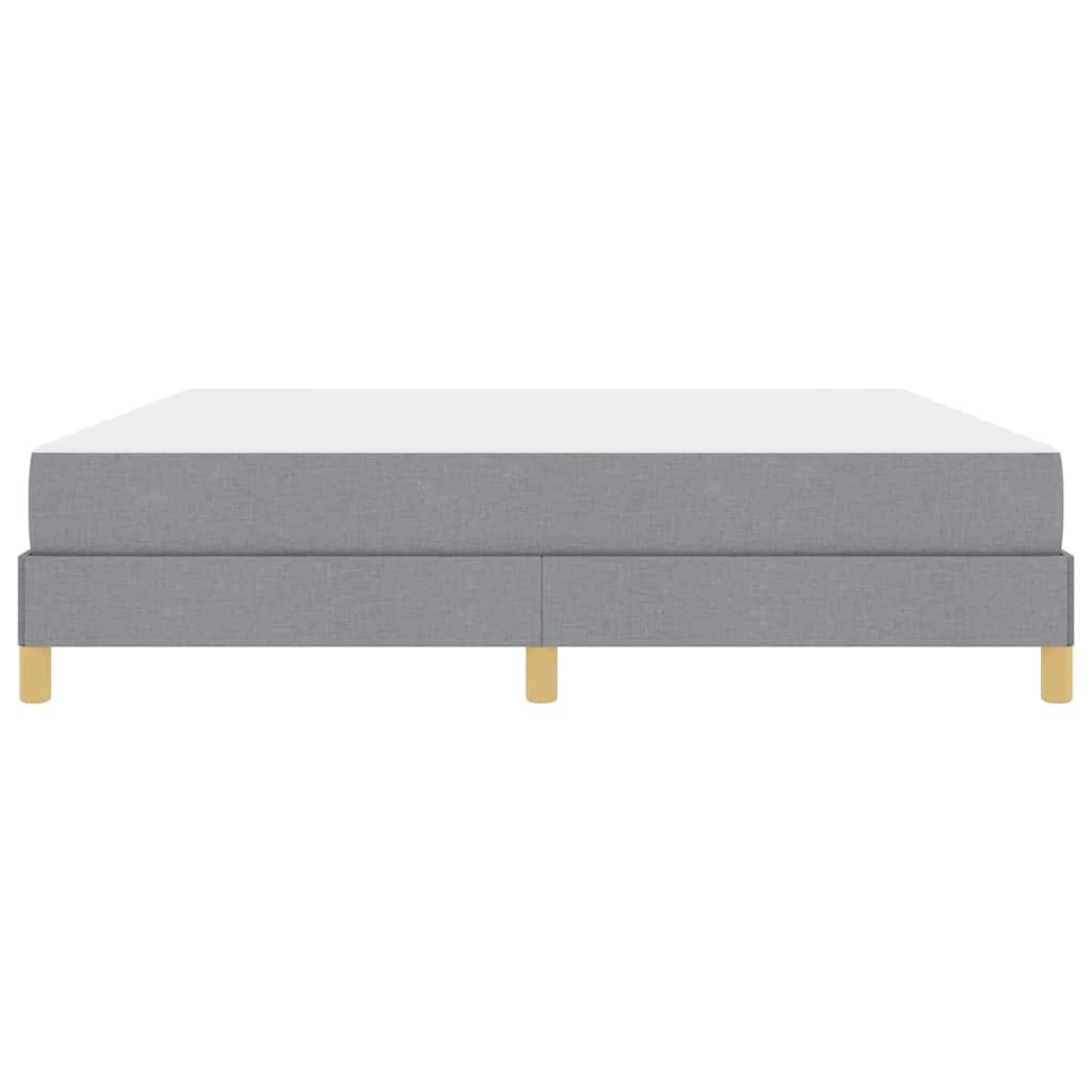 Box spring seng Lysegrå og Brun 180 x 200 cm