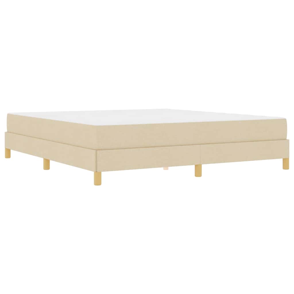 Box spring seng Creme og Brun 180 x 200 cm