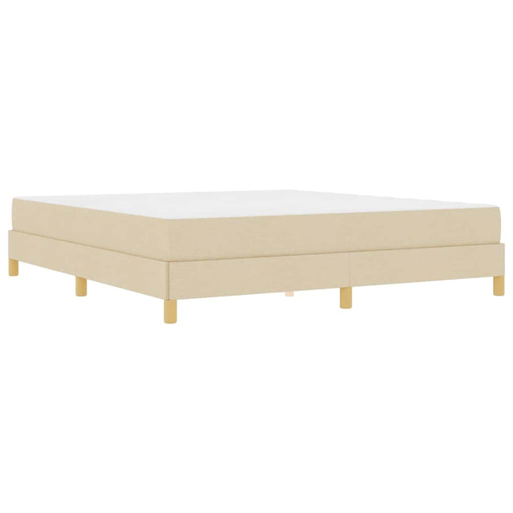 Box spring seng Creme og Brun 180 x 200 cm