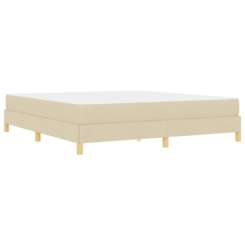 Box spring seng Creme og Brun 180 x 200 cm