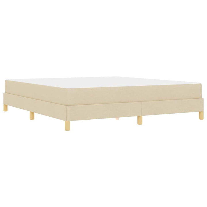 Box spring seng Creme og Brun 180 x 200 cm
