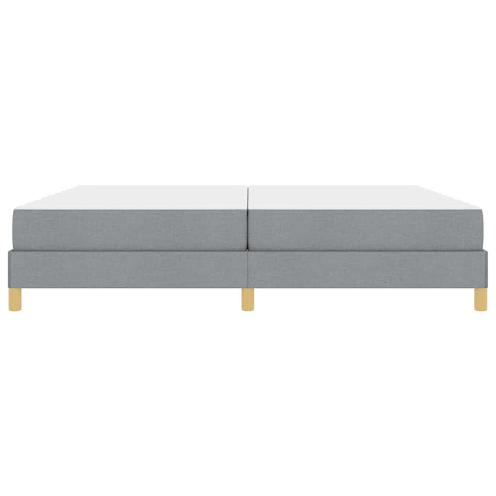 Box spring seng Lysegrå og Brun 200 x 200 cm