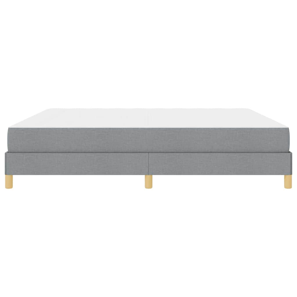 Box spring seng Lysegrå og Brun 200 x 200 cm