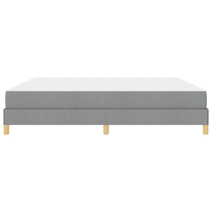 Box spring seng Lysegrå og Brun 200 x 200 cm