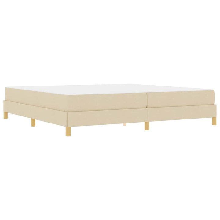 Box spring seng Creme og Brun 200 x 200 cm