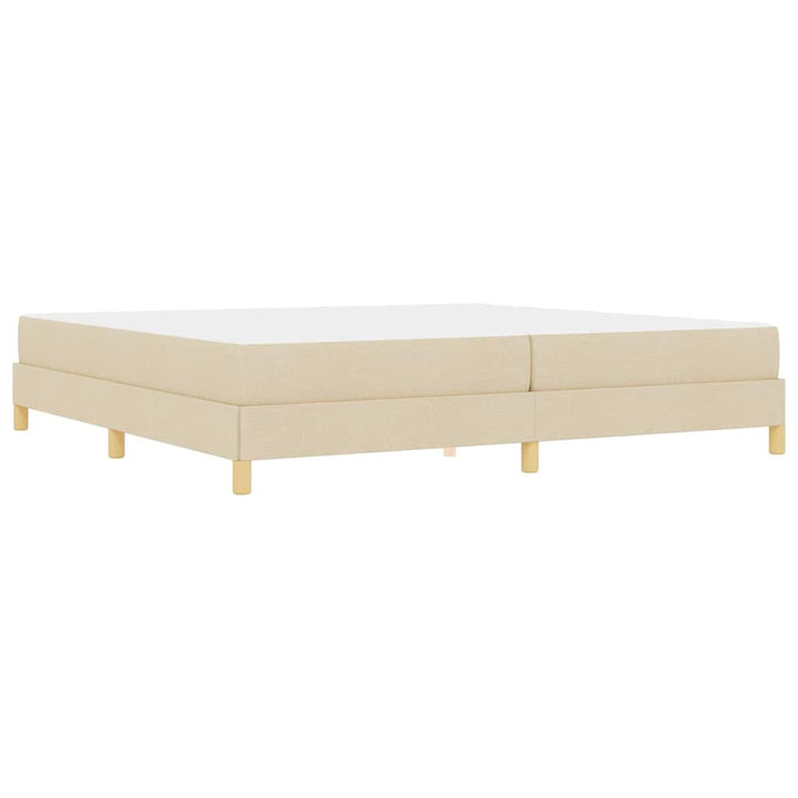 Box spring seng Creme og Brun 200 x 200 cm