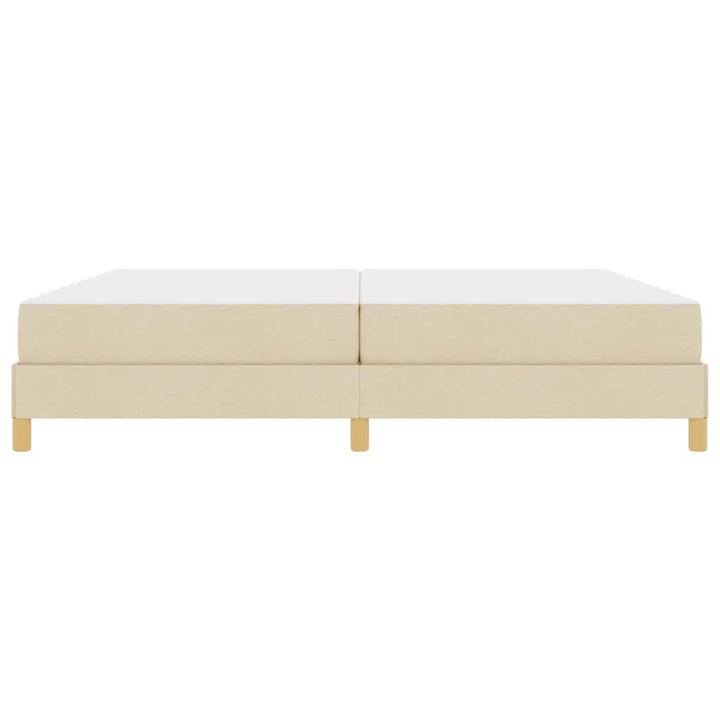 Box spring seng Creme og Brun 200 x 200 cm