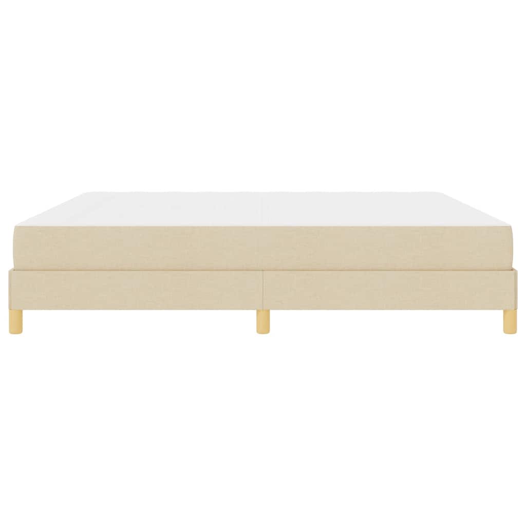 Box spring seng Creme og Brun 200 x 200 cm