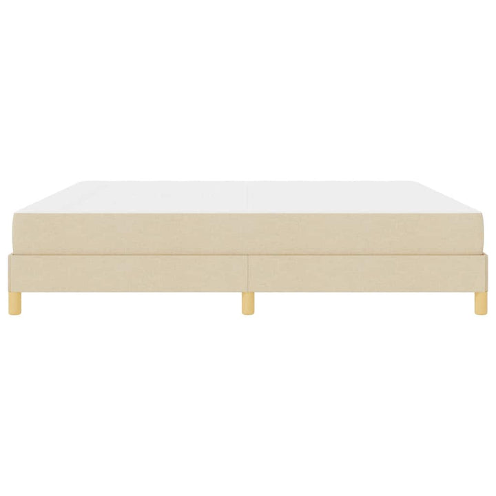 Box spring seng Creme og Brun 200 x 200 cm