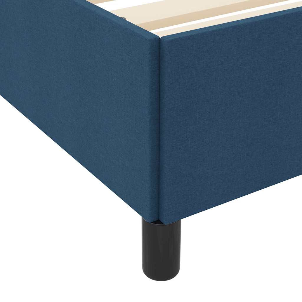 Box spring seng Blå og Sort 80 x 200 cm Stof og konstrueret træ