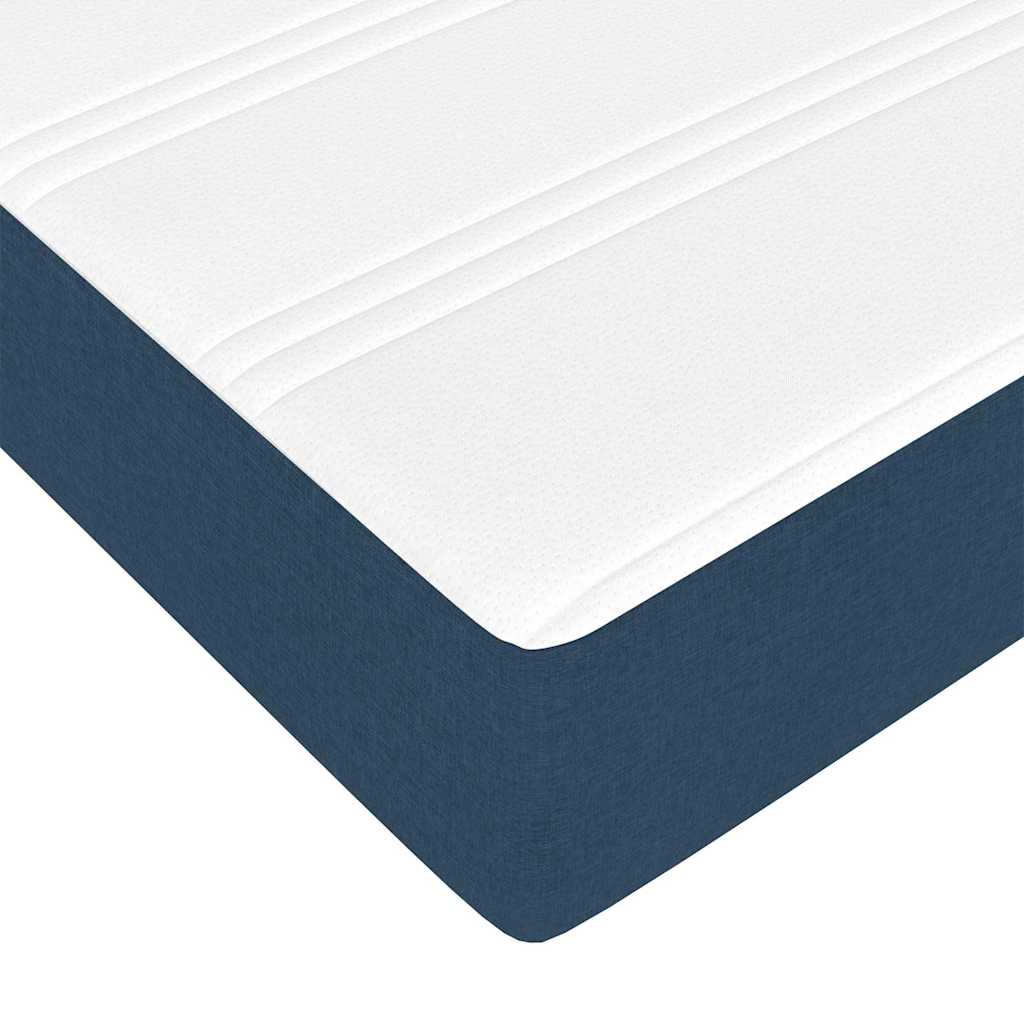 Box spring seng Blå og Sort 80 x 200 cm Stof og konstrueret træ