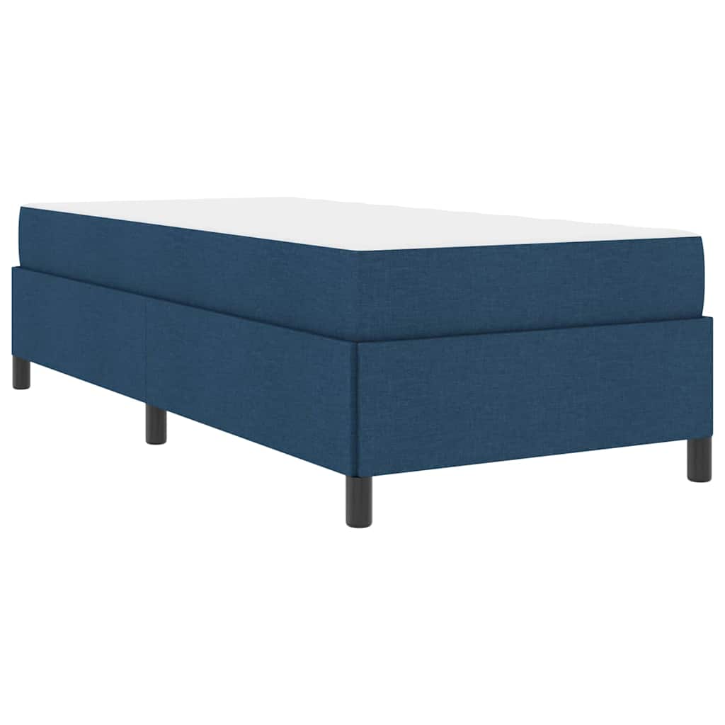 Box spring seng Blå og Sort 80 x 200 cm Stof og konstrueret træ
