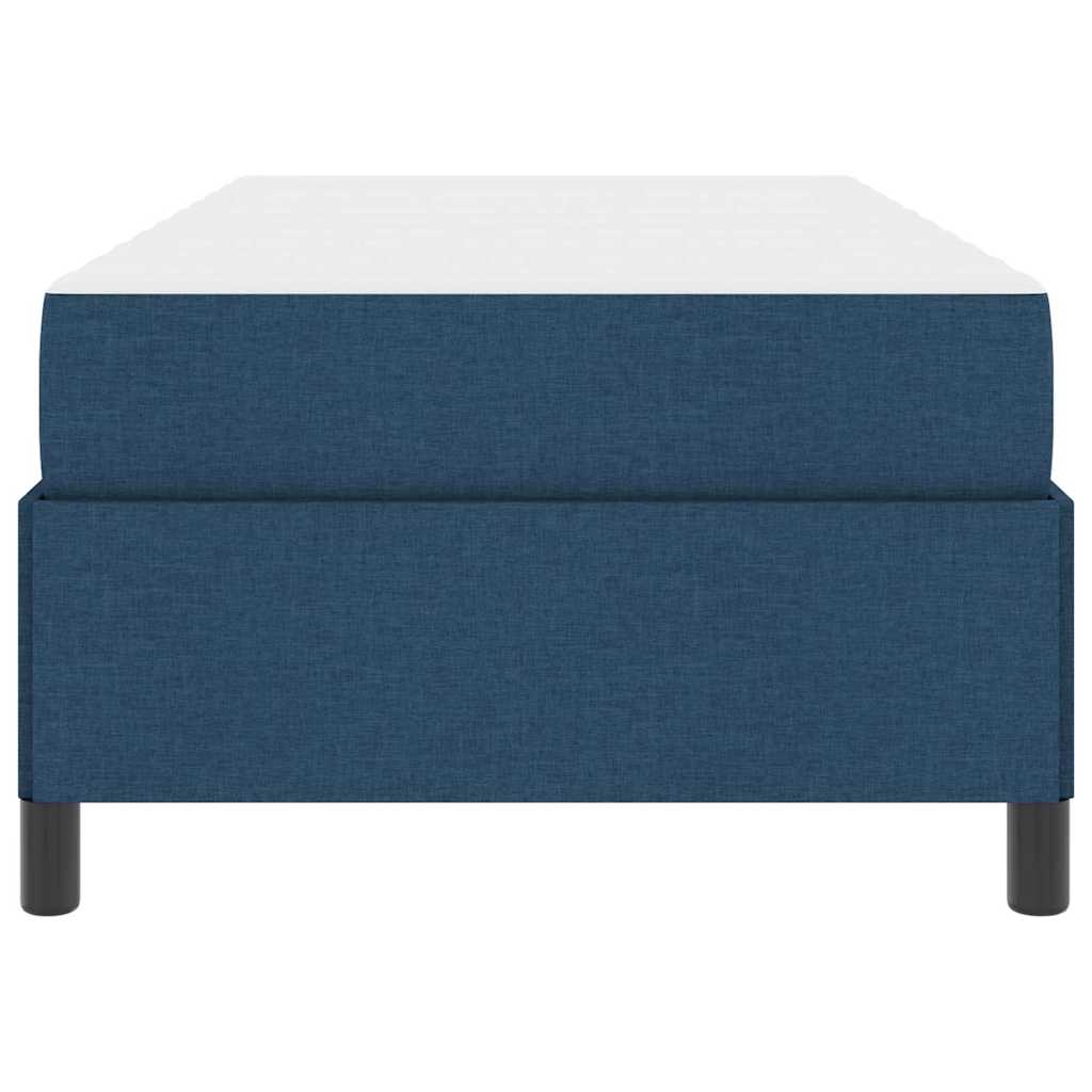 Box spring seng Blå og Sort 80 x 200 cm Stof og konstrueret træ
