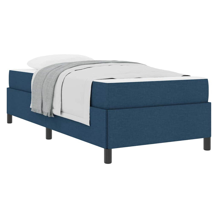 Box spring seng Blå og Sort 80 x 200 cm Stof og konstrueret træ