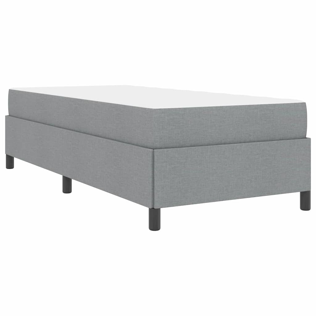 Box spring seng Lys grå og sort 90 x 190 cm