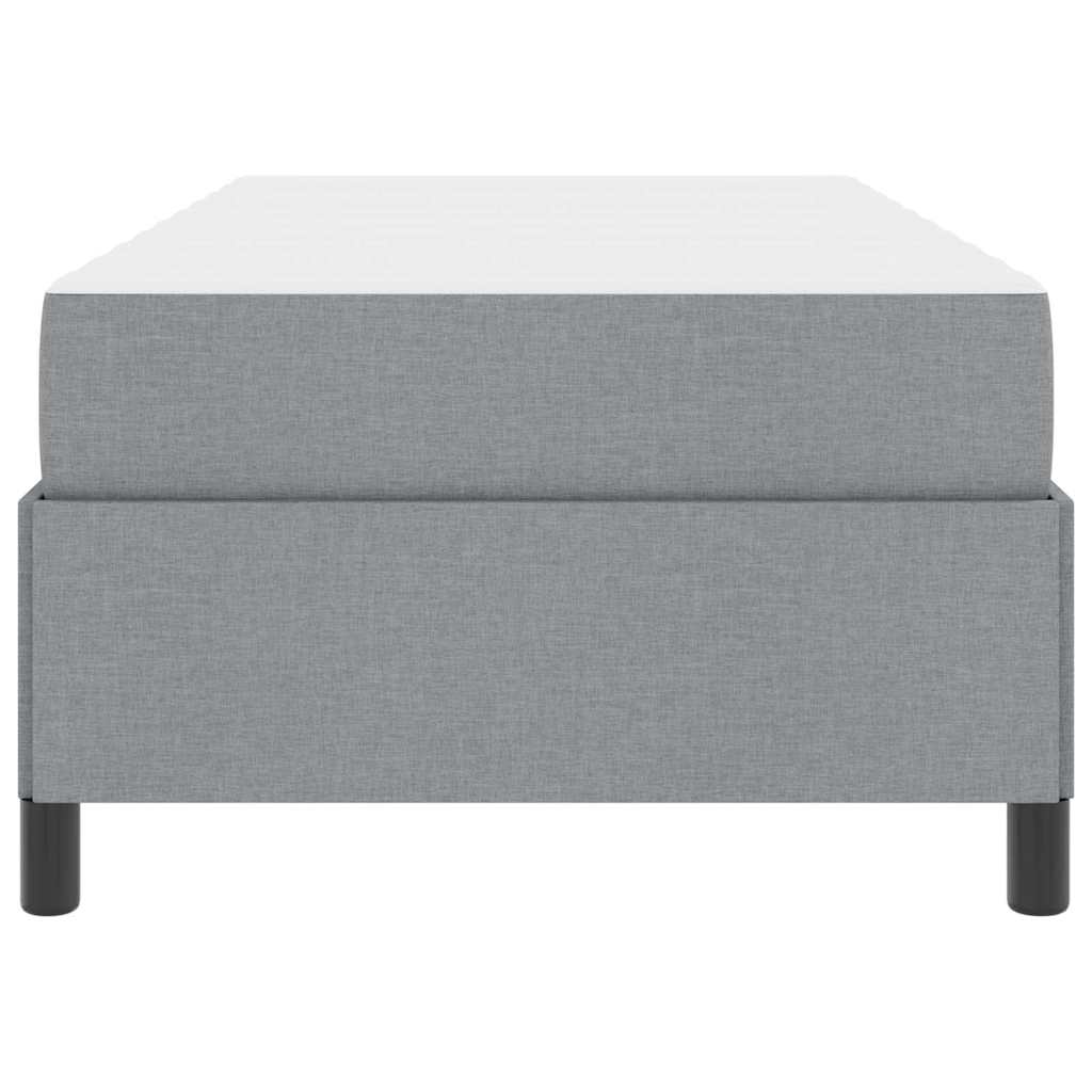 Box spring seng Lys grå og sort 90 x 190 cm