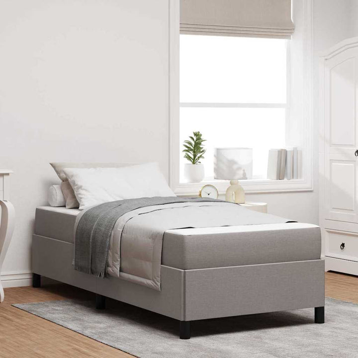 Box spring seng Gråbrun og Sort 90 x 190 cm