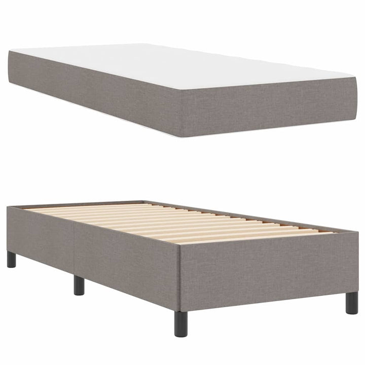Box spring seng Gråbrun og Sort 90 x 190 cm
