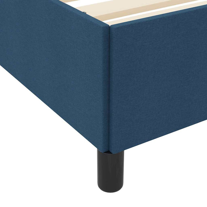 Box spring seng Blå og Sort 90 x 190 cm Stof og konstrueret træ