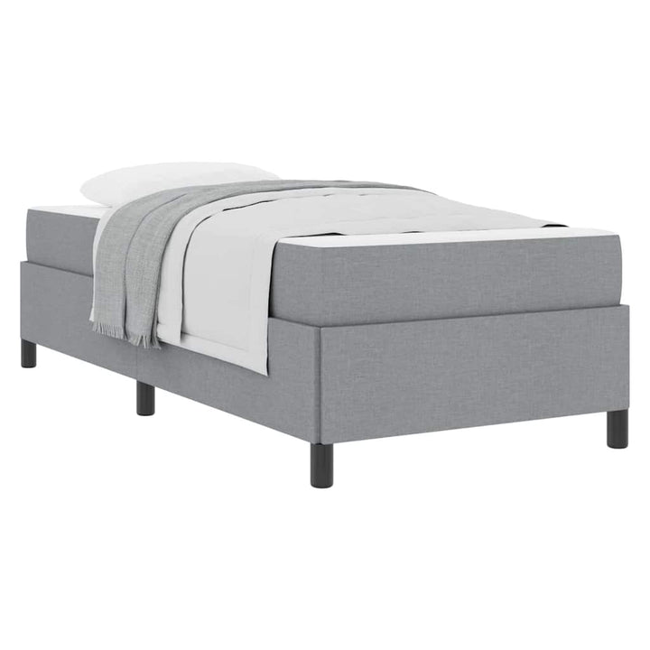 Box spring seng Lys grå og sort 90 x 200 cm