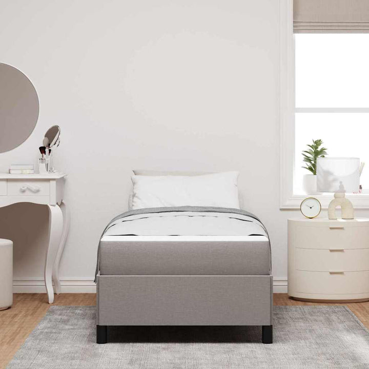 Box spring seng Gråbrun og Sort 100 x 200 cm