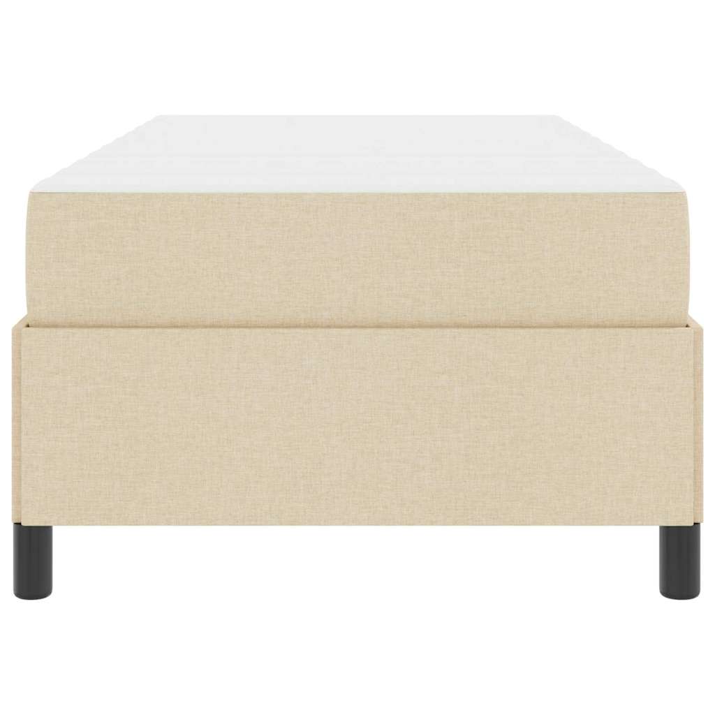 Box spring seng Creme og Sort 100 x 200 cm