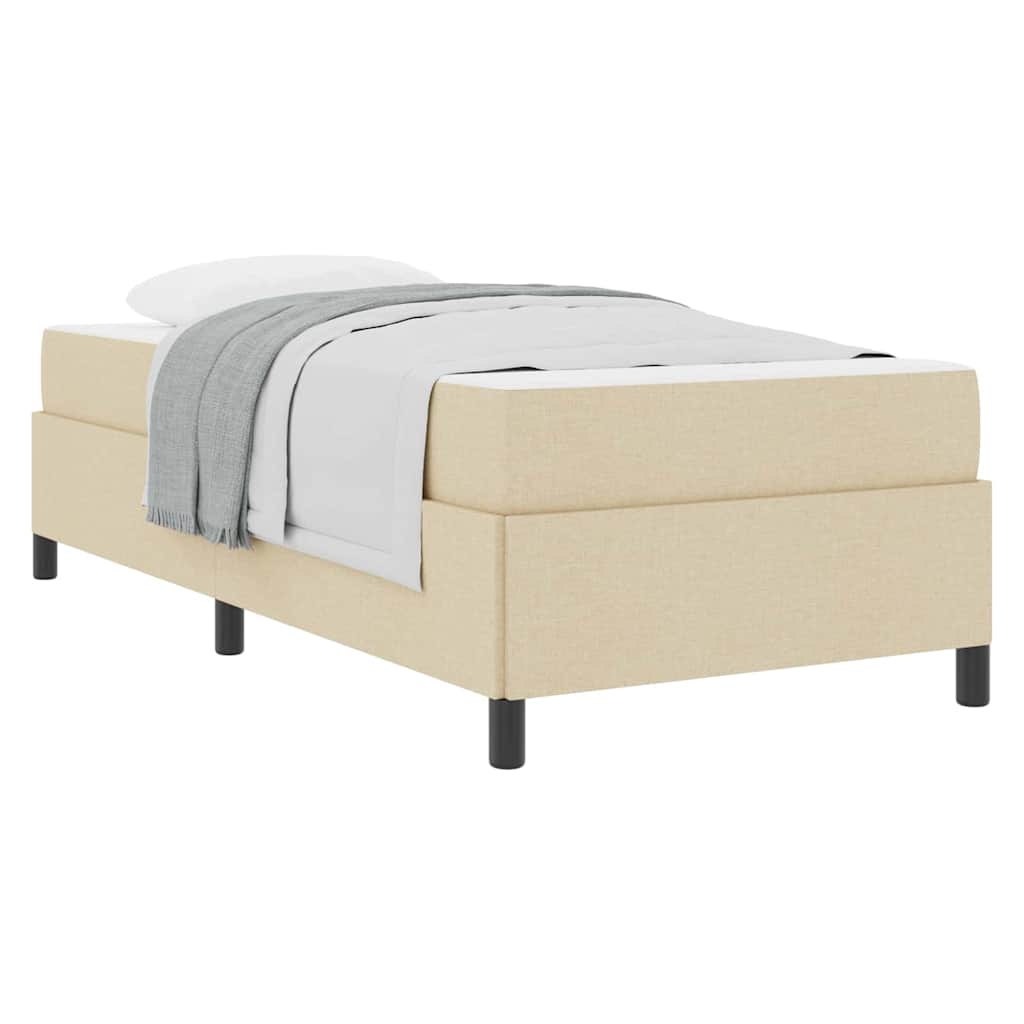 Box spring seng Creme og Sort 100 x 200 cm