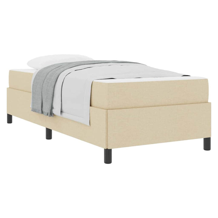 Box spring seng Creme og Sort 100 x 200 cm