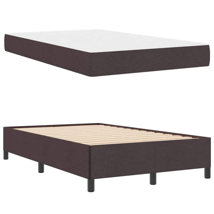 Box spring seng Brun 120 x 190 cm Stof og konstrueret træ