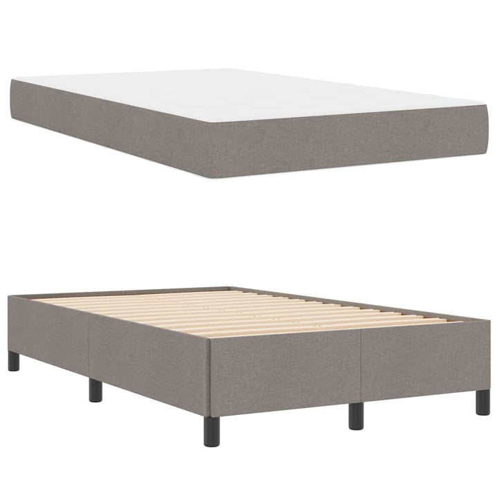 Box spring seng Gråbrun og Sort 120 x 190 cm
