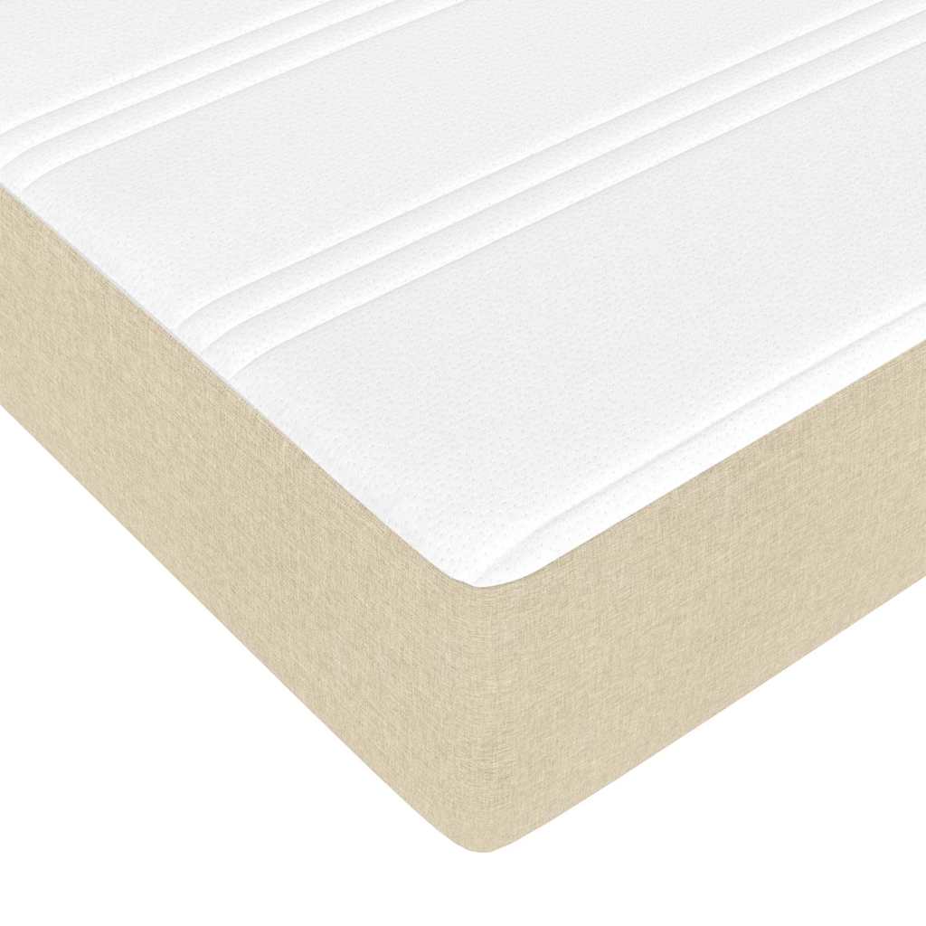 Box spring seng Creme og Sort 120 x 190 cm