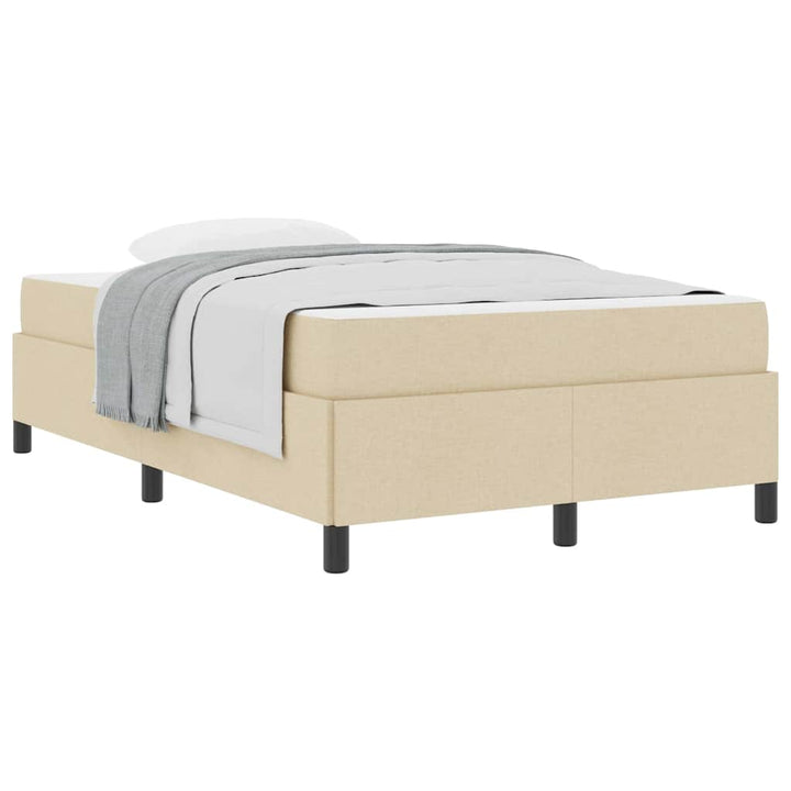Box spring seng Creme og Sort 120 x 190 cm