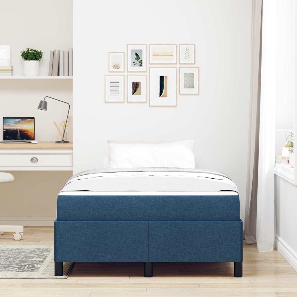 Box spring seng Blå og Sort 120 x 190 cm