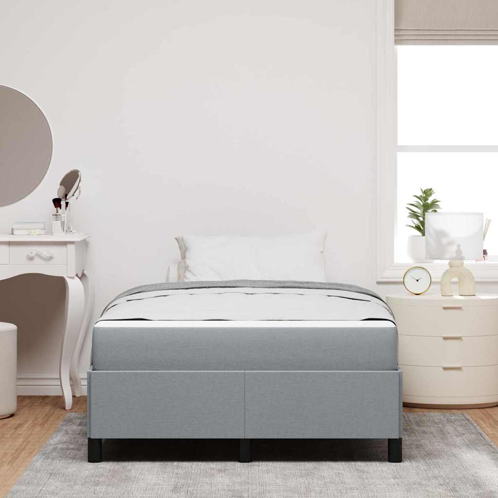 Box spring seng Lys grå og sort 120 x 200 cm