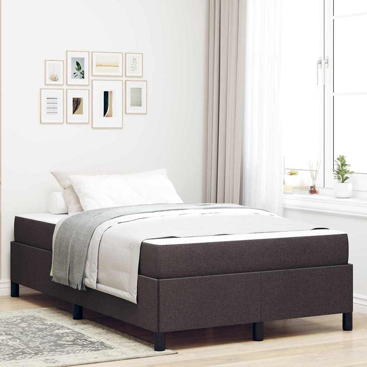 Box spring seng Brun 120 x 200 cm Stof og konstrueret træ