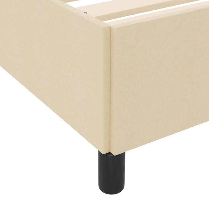 Box spring seng Creme og Sort 120 x 200 cm