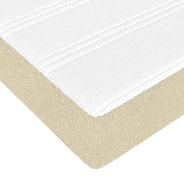 Box spring seng Creme og Sort 120 x 200 cm