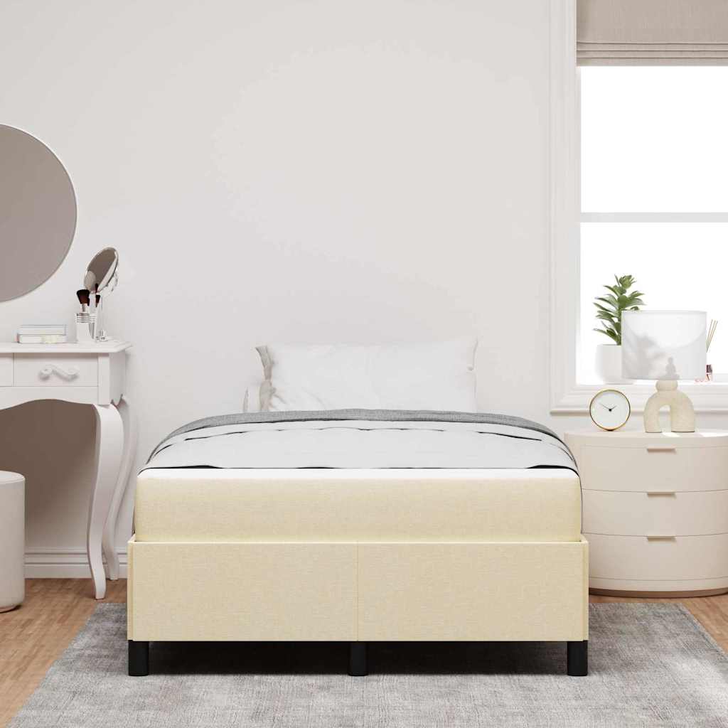 Box spring seng Creme og Sort 120 x 200 cm