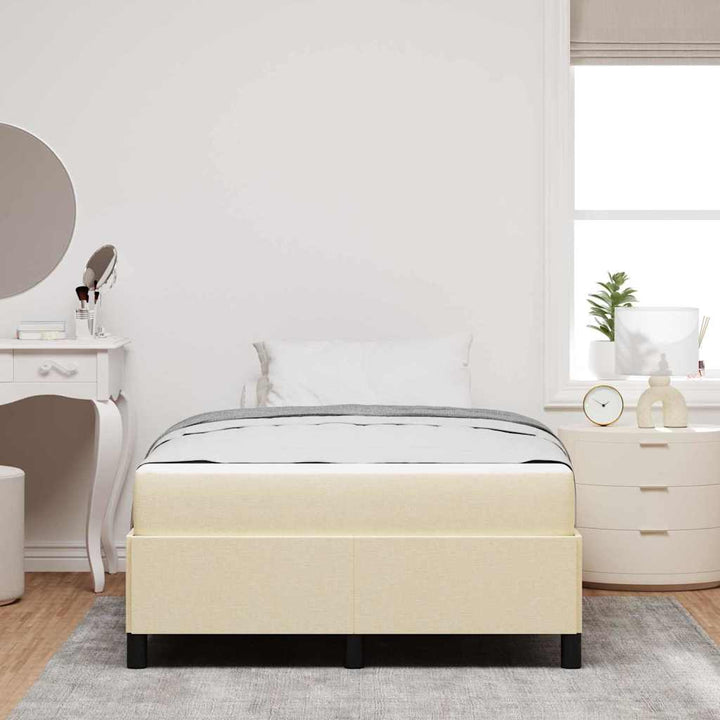 Box spring seng Creme og Sort 120 x 200 cm