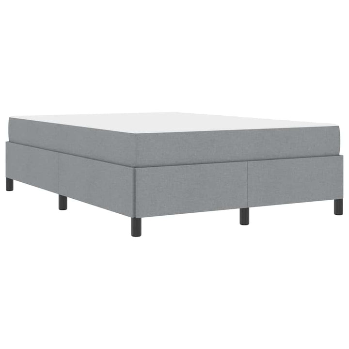 Box spring seng Lys grå og sort 140 x 190 cm