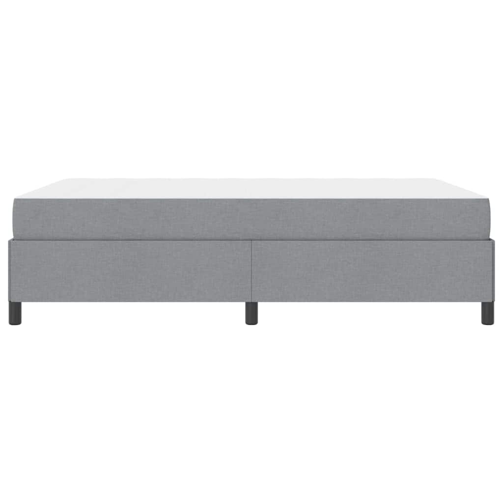 Box spring seng Lys grå og sort 140 x 190 cm