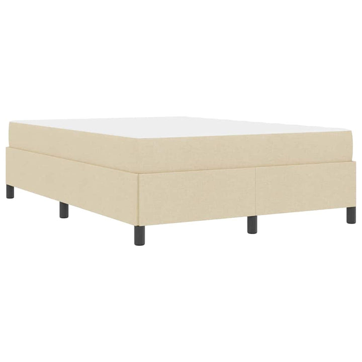 Box spring seng Creme og Sort 140 x 190 cm