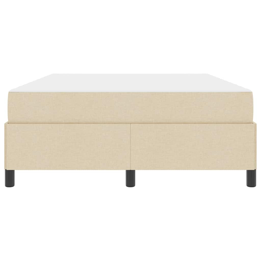 Box spring seng Creme og Sort 140 x 190 cm